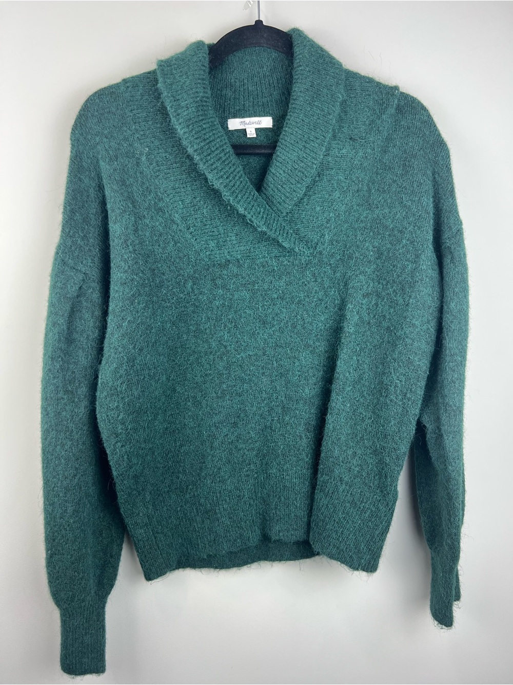 Madewell Shawl-Collar Fuzzy Sweater